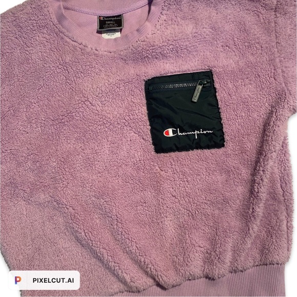 Champion UO Exclusive Purple Sherpa Pull-Over - Picture 6 of 6